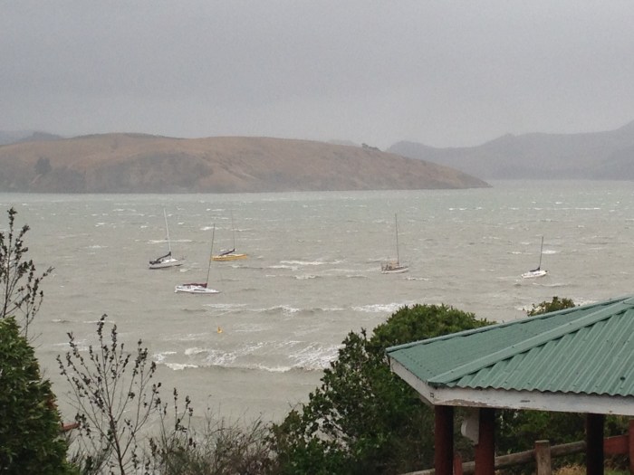 Corsair Bay in a storm