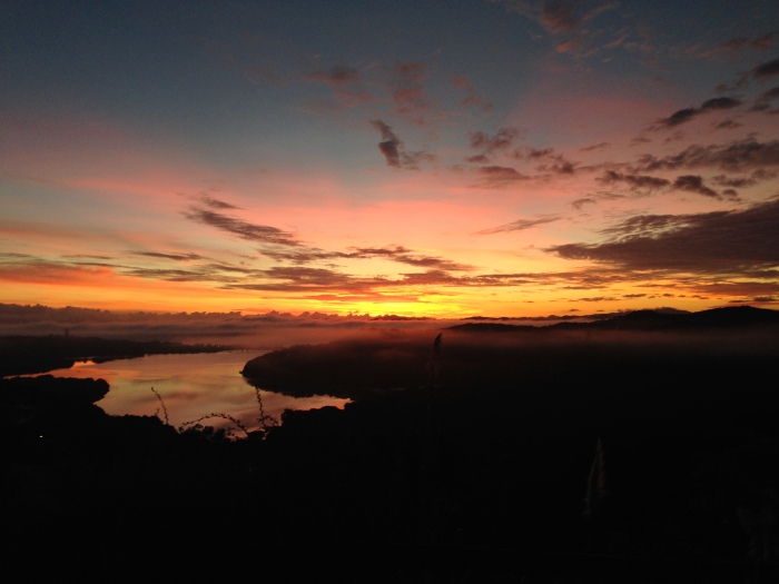 sunrise over the Bay of Islands