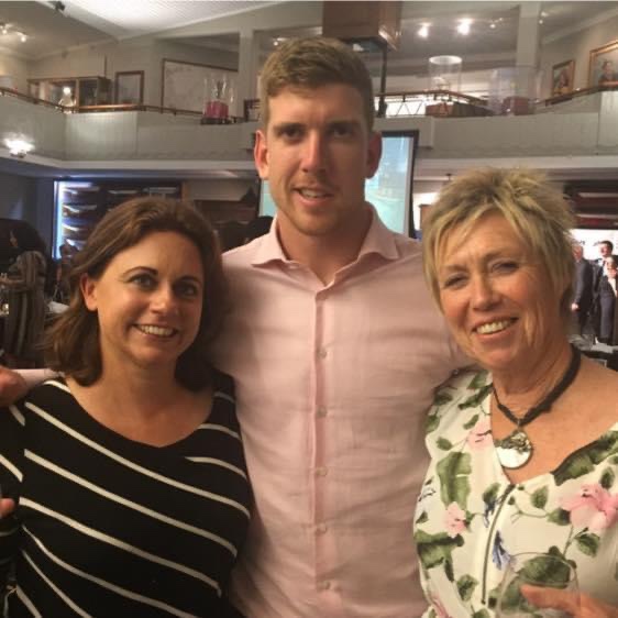 Viki Moore, Peter Burling and Irene Hayward at the Yachting New Zealand Excellence Awards